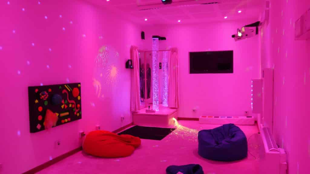 Sensory room in Eco-Classrooms for SEN at Pengwern College by The Learning Escape