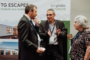 Education leaders talking at the CST conference with TG Escapes